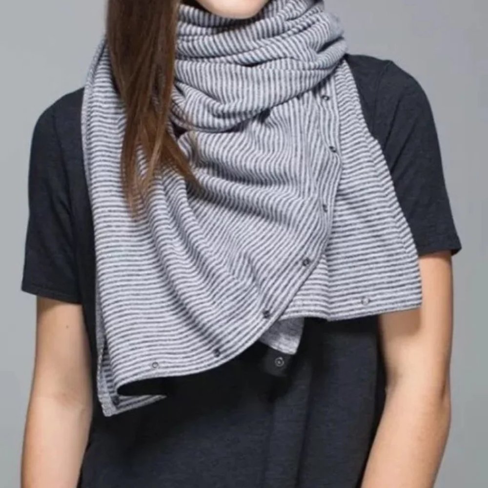 Vinyasa scarf mini hyper stripe white black stripe